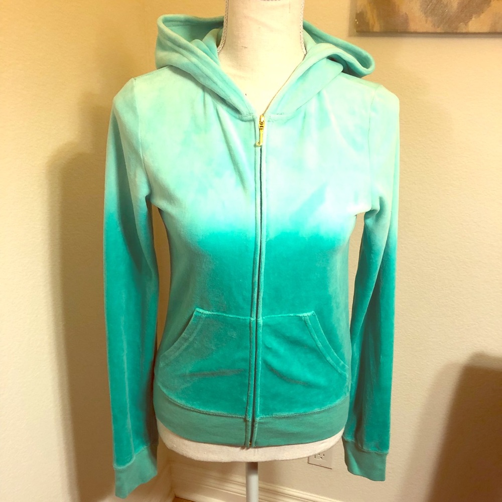 Ombré Green Juicy Couture Zipper Hoodie